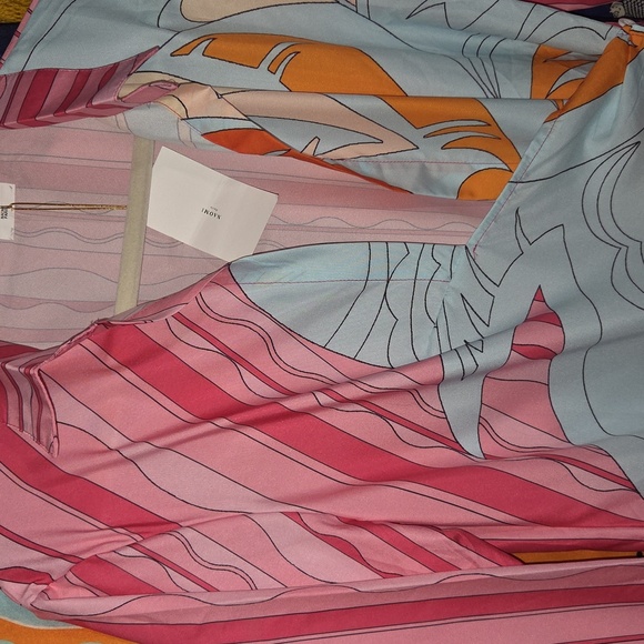 NWTs High Slit Twisted Shirt Dress - Picture 5 of 5